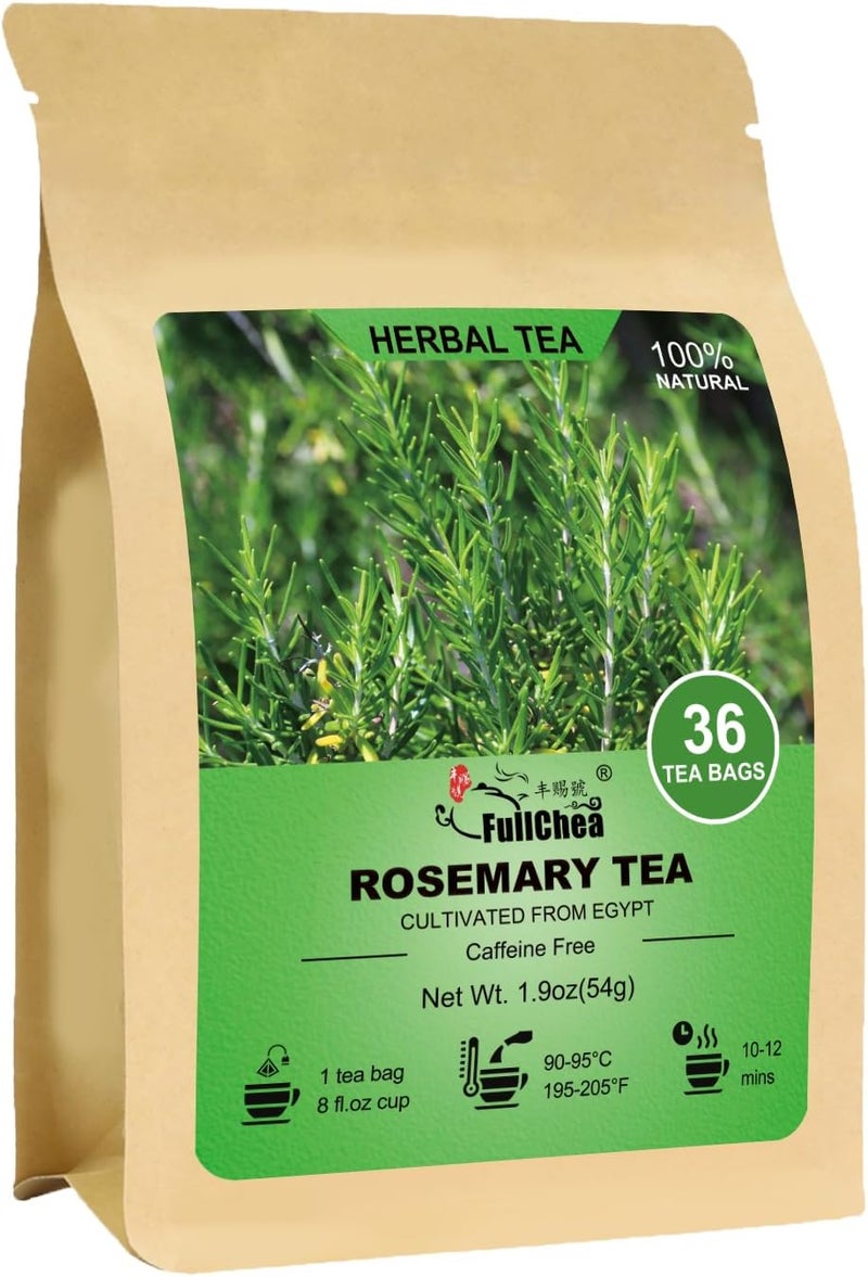 FullChea Rosemary Tea Bags - 36 Count, Caffeine-Free Herbal Tea from Egypt - Image 1